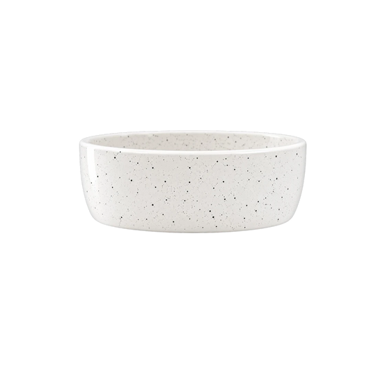 Bertiy Ceramic Pet Food Bowl – White Speckled Design