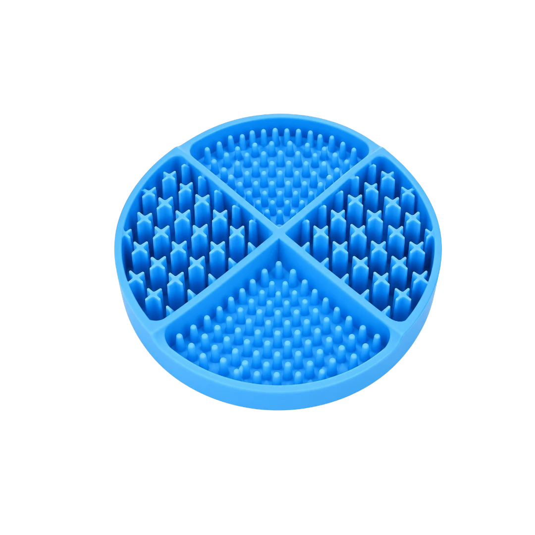 Bertiy.Shop Blue Silicone Slow Feeder Bowl for Dogs & Cats