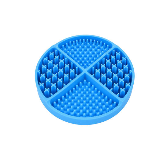 Bertiy.Shop Blue Silicone Slow Feeder Bowl for Dogs & Cats