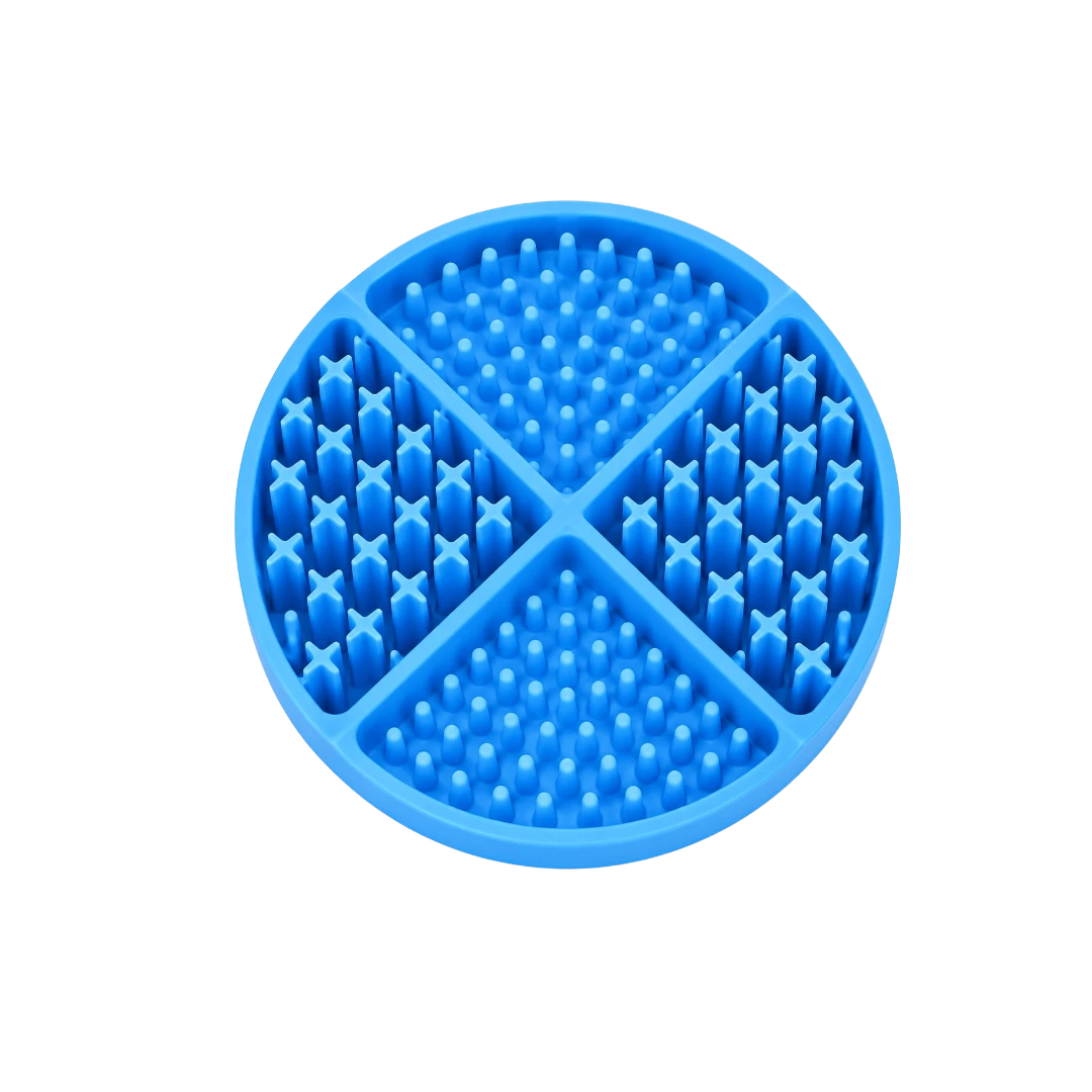 Bertiy.Shop Blue Silicone Slow Feeder Bowl for Dogs & Cats