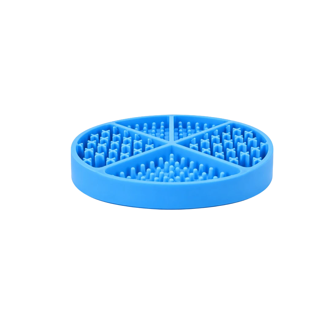 Bertiy.Shop Blue Silicone Slow Feeder Bowl for Dogs & Cats