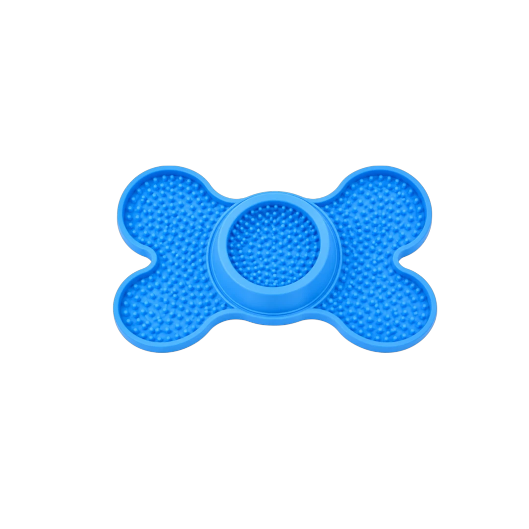 Bertiy  Blue Silicone Slow Feeder Mat for Dogs & Cats