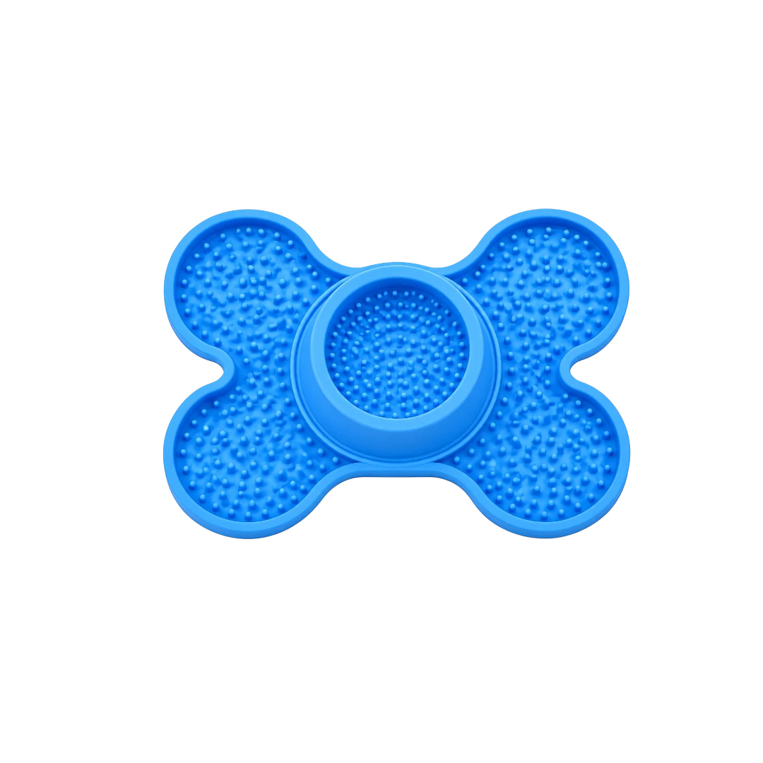 Bertiy  Blue Silicone Slow Feeder Mat for Dogs & Cats
