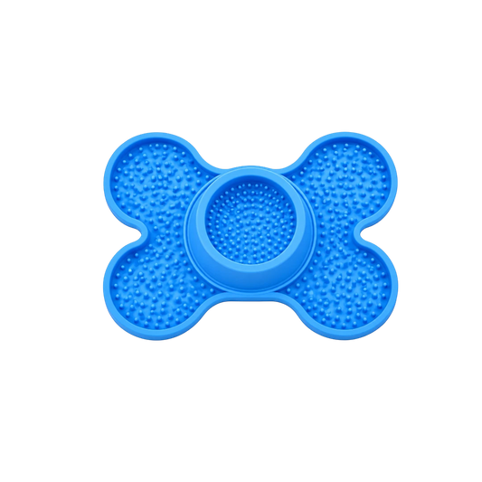 Bertiy  Blue Silicone Slow Feeder Mat for Dogs & Cats