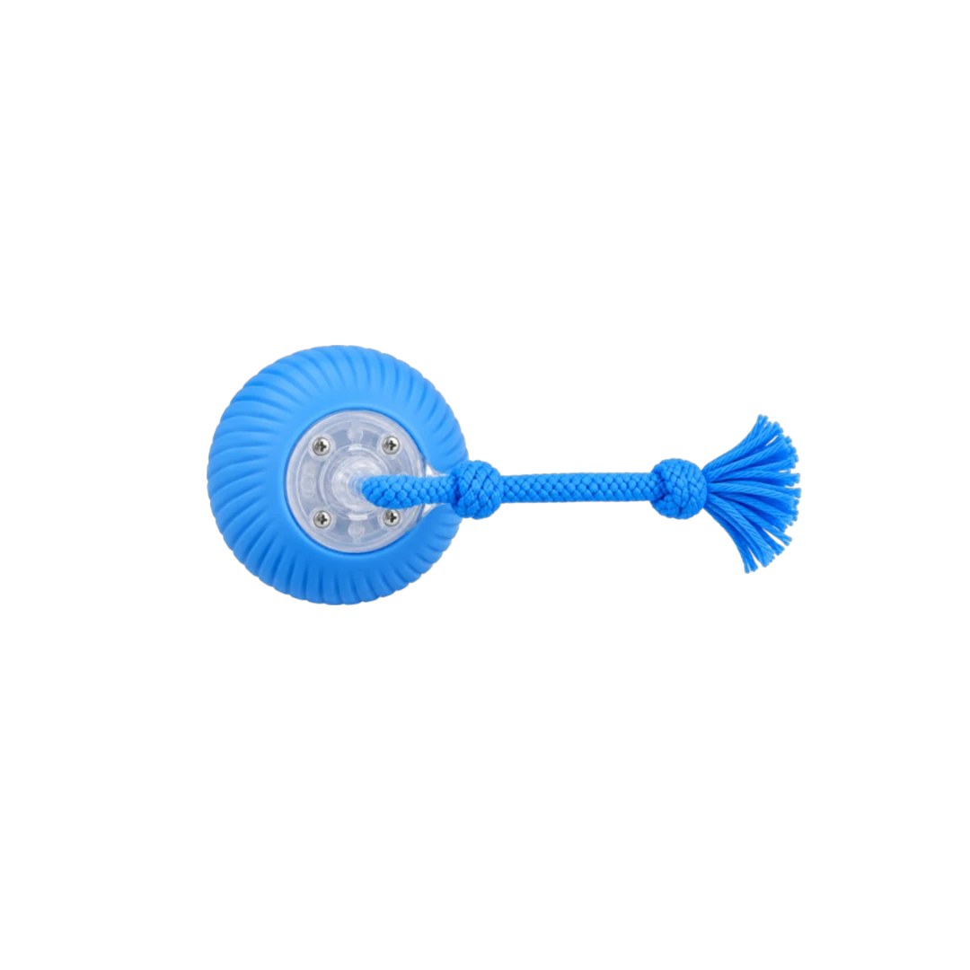 Bertiy Blue Light-Up Rope Ball Interactive Pet Toy for Dogs & Cats
