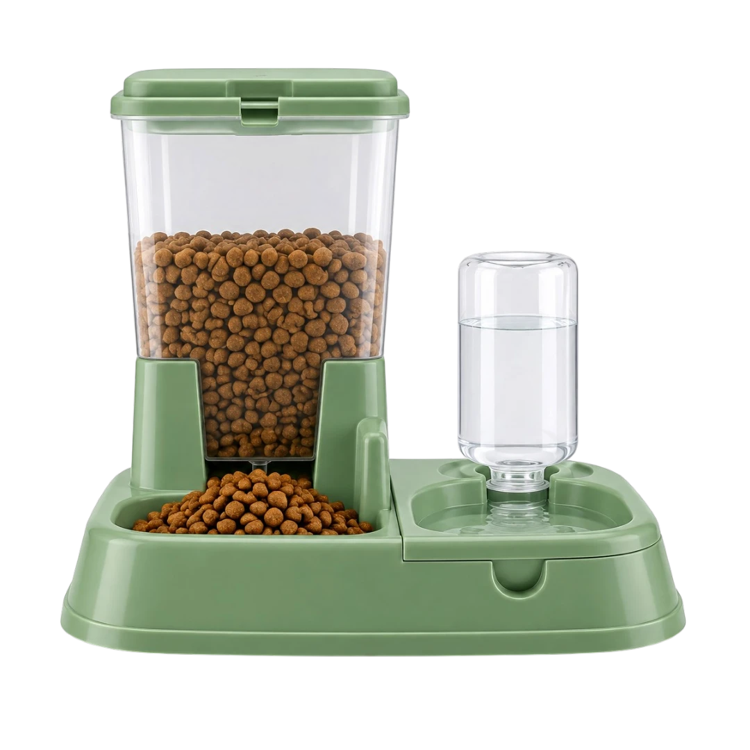 Bertiy 2-in-1 Automatic Pet Feeder and Water Dispenser