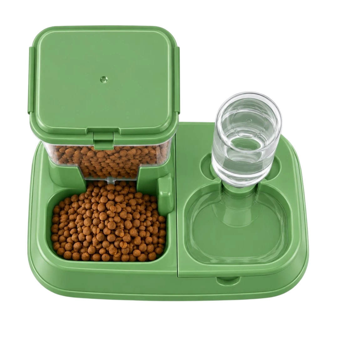 Bertiy 2-in-1 Automatic Pet Feeder and Water Dispenser