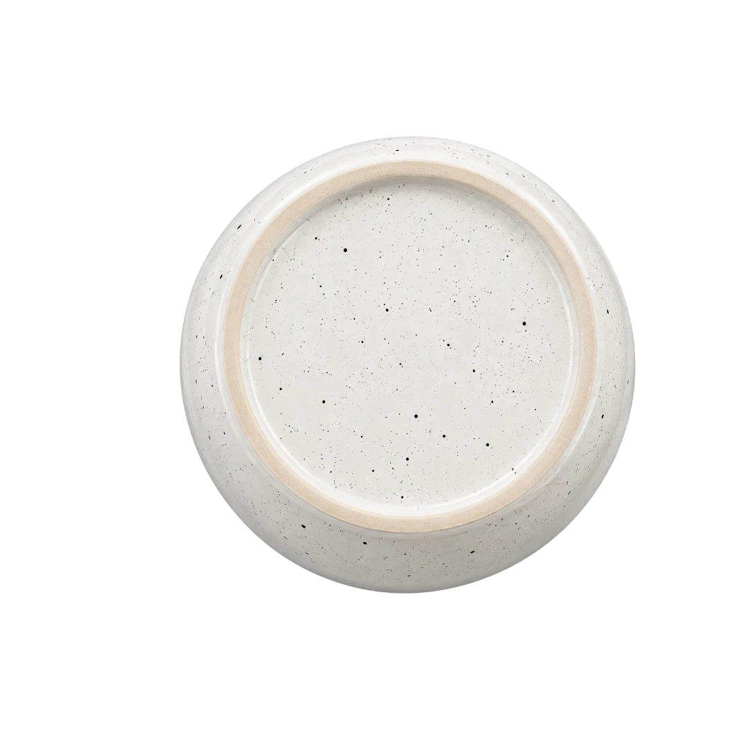 Bertiy Ceramic Pet Food Bowl – White Speckled Design