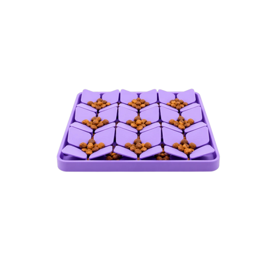 Bertiy Purple Silicone Slow Feeder Mat for Dogs and Cats