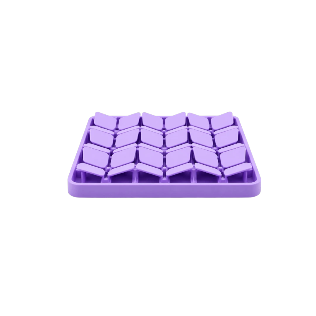 Bertiy Purple Silicone Slow Feeder Mat for Dogs and Cats