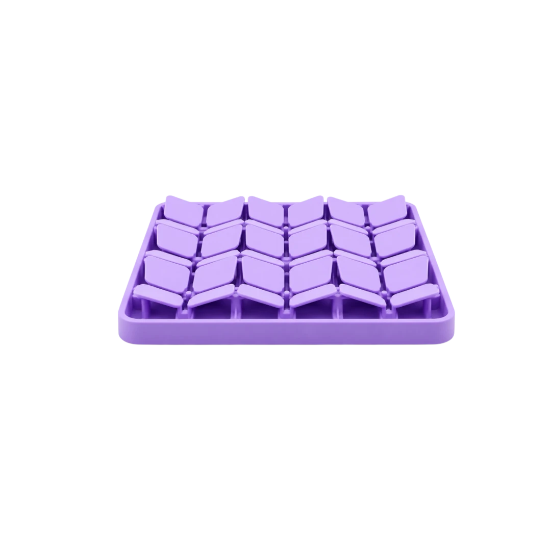 Bertiy Purple Silicone Slow Feeder Mat for Dogs and Cats